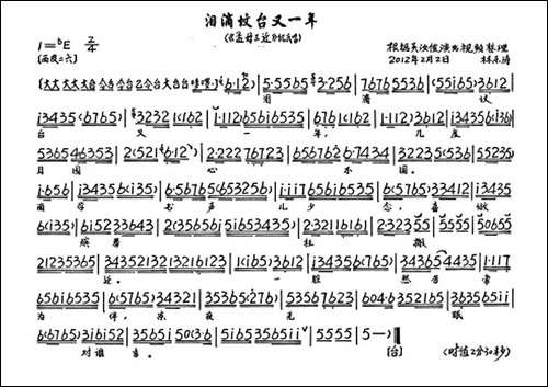 泪滴坟台又一年-《孟母三迁》选段、琴谱-京剧唱谱