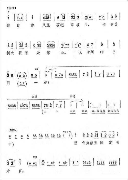 提起栾平-《智取威虎山》选段-京剧唱谱