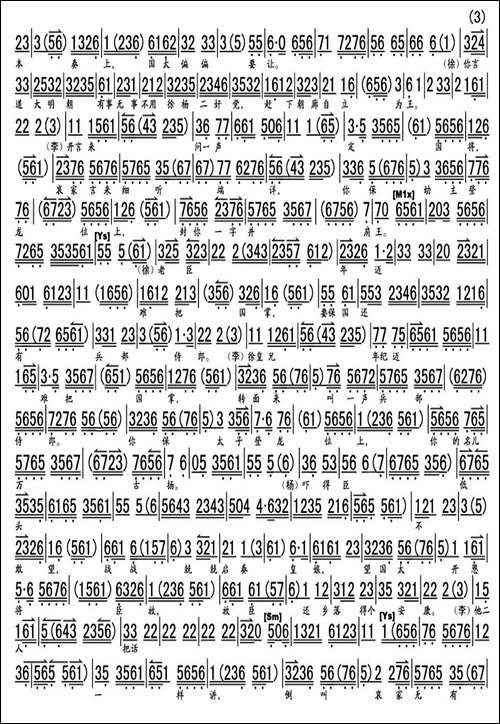 李艳妃坐昭阳-《大探二·二进宫》选段、琴谱-京剧唱谱