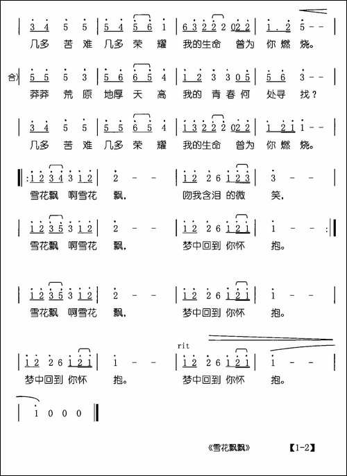 雪花飘飘-《北大荒知青之歌》首曲