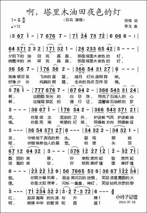 啊，塔里木油田夜色的灯