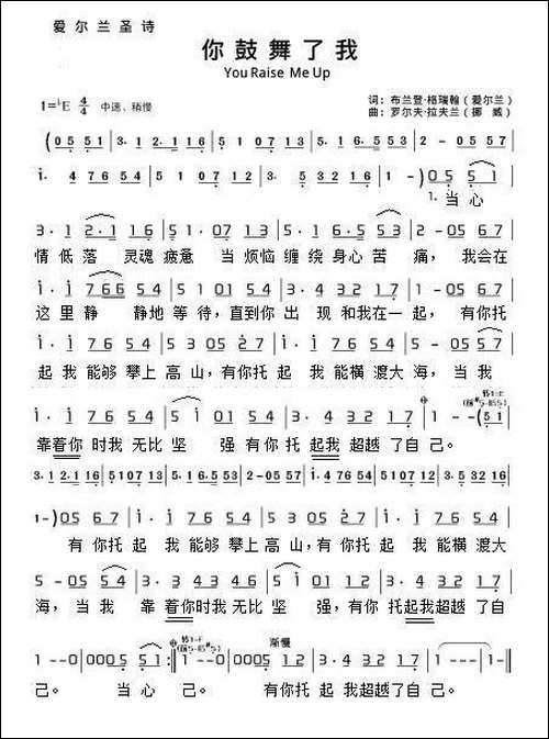 你鼓舞了我