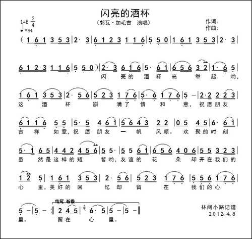 闪亮的酒杯