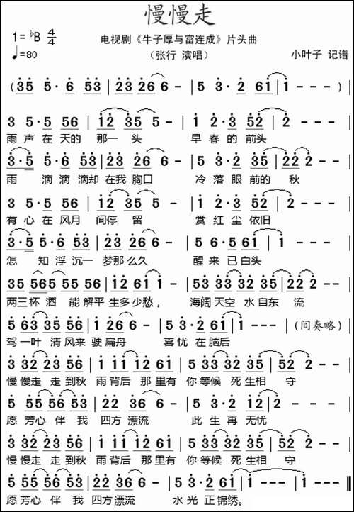 慢慢走-电影剧《牛子厚与富连成》片头曲