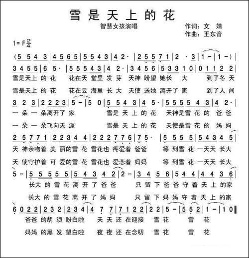 雪是天上的花