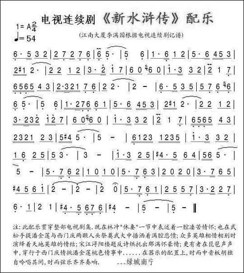 电视连续剧《新水浒传》配乐