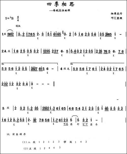 四季相思-锣鼓曲牌