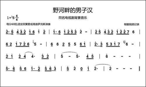 野河畔的男子汉-同名电视剧背景音乐