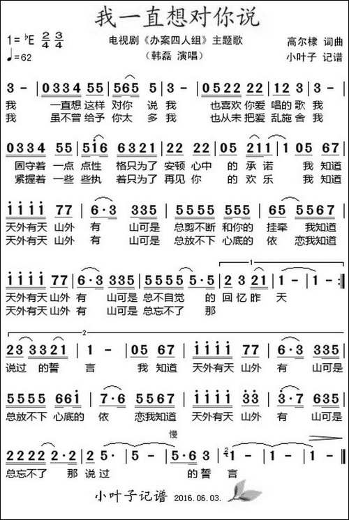 我一直想对你说-电视剧《办案四人组》主题歌
