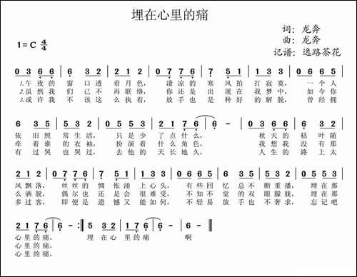 埋在心里的痛