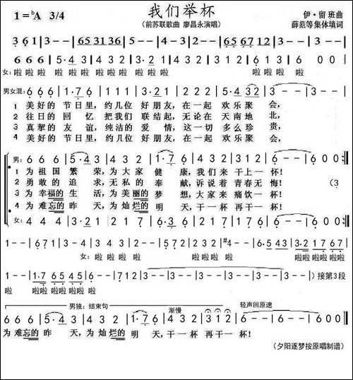 [前苏联]我们举杯