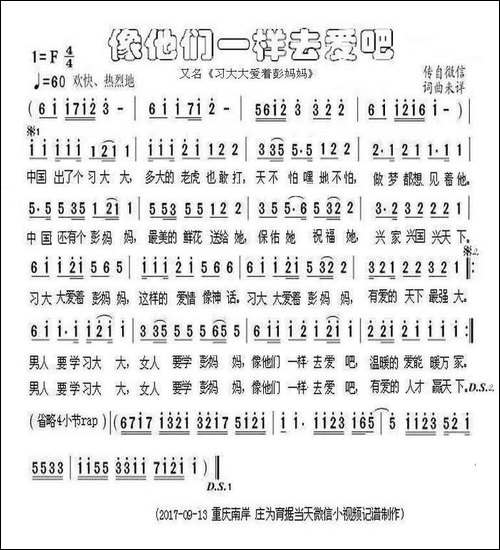像他们一样去爱吧-又名：习大大爱着彭妈妈