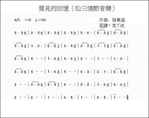 雪见的回忆-游戏《仙剑奇侠传三》音乐主旋律
