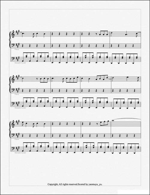 For-forever-五线谱