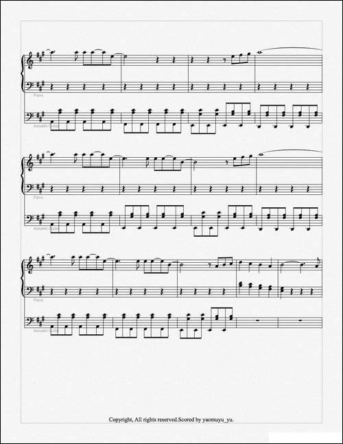 For-forever-五线谱