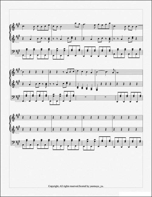 For-forever-五线谱