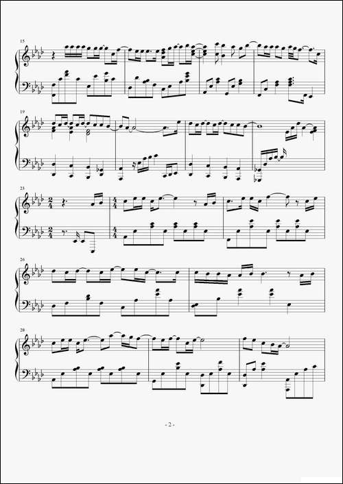 there-you-will-be-《珍珠港》主题曲、钢琴谱