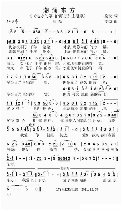 潮涌东方-《远方的家-沿海行》主题歌