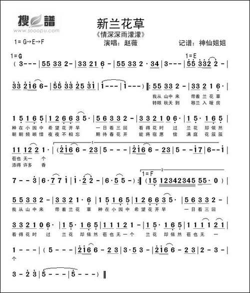 新兰花草-《情深深雨濛濛》专辑歌曲
