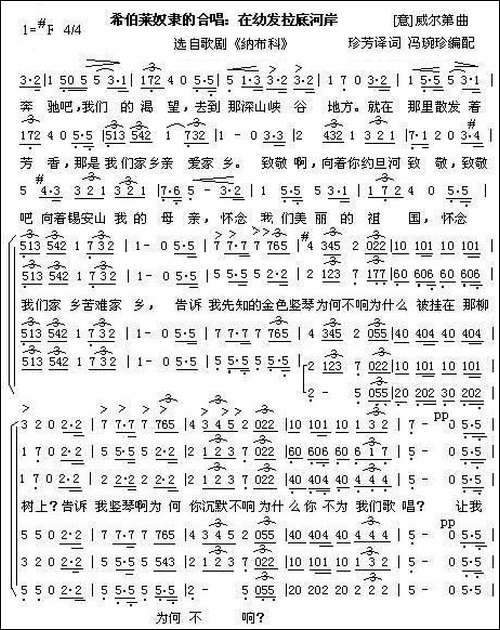 希伯莱奴隶的合唱