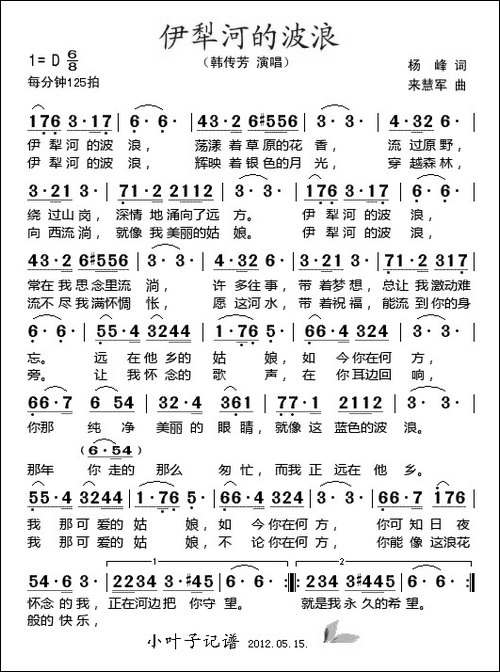 伊犁河的波浪