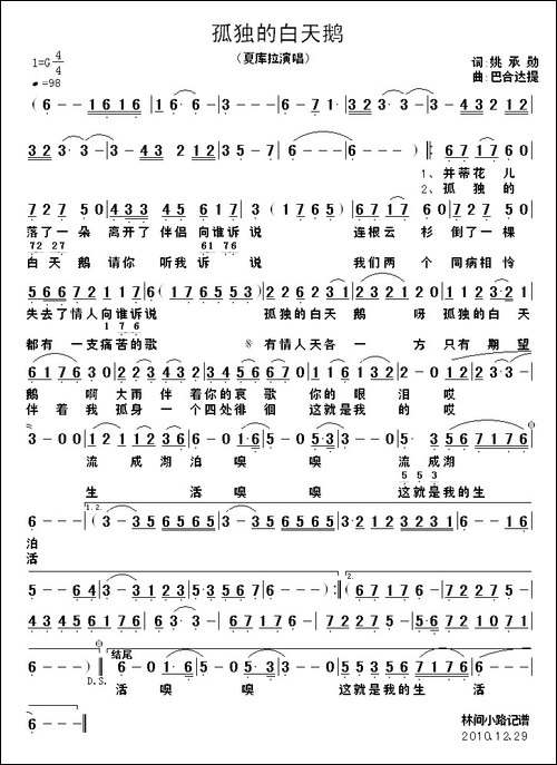 孤独的白天鹅