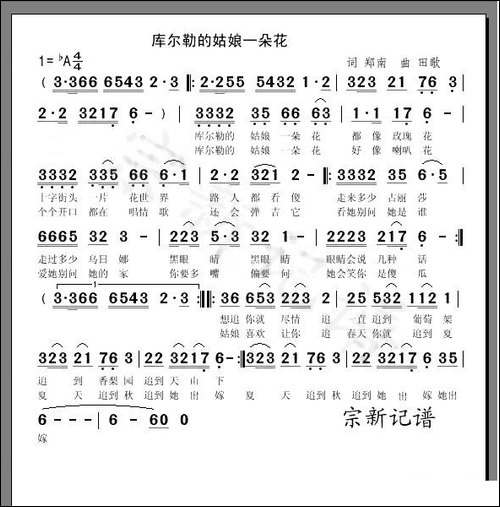 库尔勒的姑娘一朵花