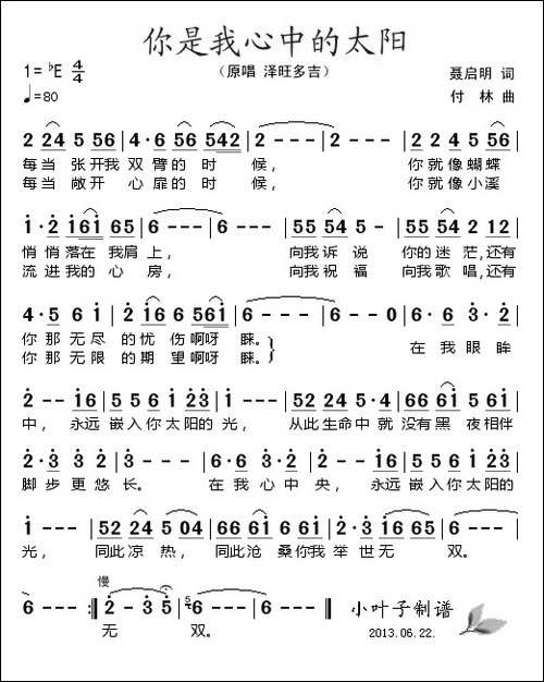 你是我心中的太阳