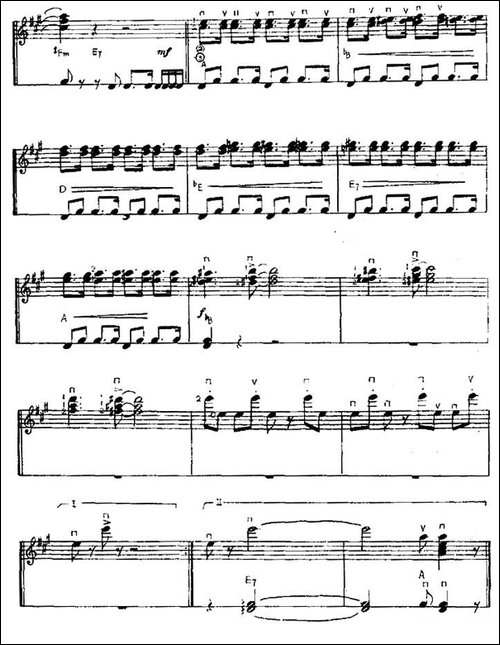 追捕-同名日本电影插曲-吉他谱