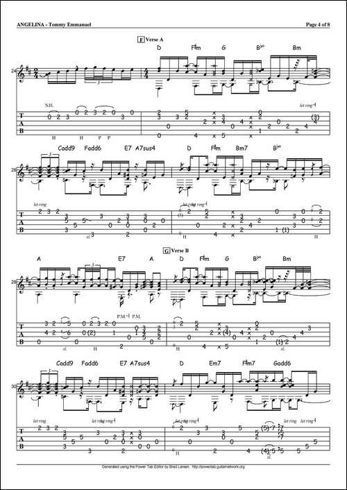 tommy-emmanuel：angelina-指弹吉他-吉他谱
