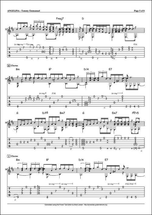 tommy-emmanuel：angelina-指弹吉他-吉他谱