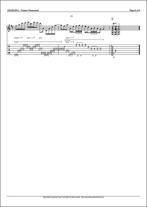 tommy-emmanuel：angelina-指弹吉他-吉他谱