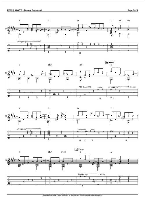 tommy-emmanuel：bella-soave-吉他谱