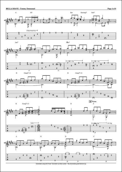 tommy-emmanuel：bella-soave-吉他谱