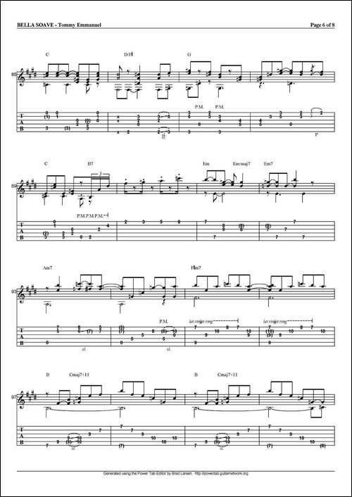 tommy-emmanuel：bella-soave-吉他谱
