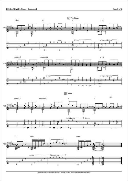 tommy-emmanuel：bella-soave-吉他谱