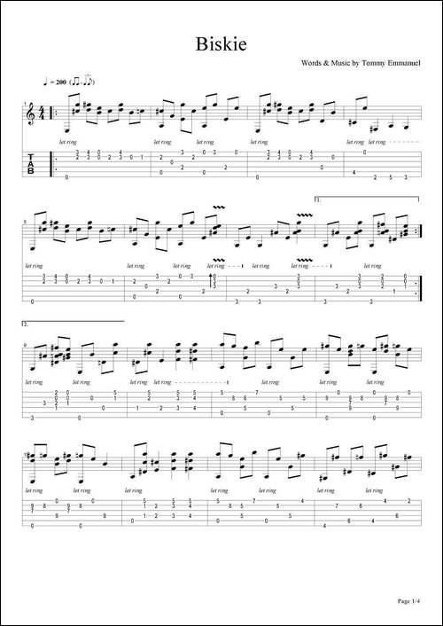 tommy-emmanuel：biskie-2-吉他谱