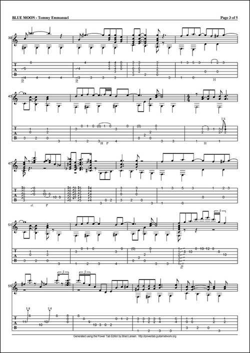 tommy-emmanuel：blue-moon-指弹吉他-吉他谱