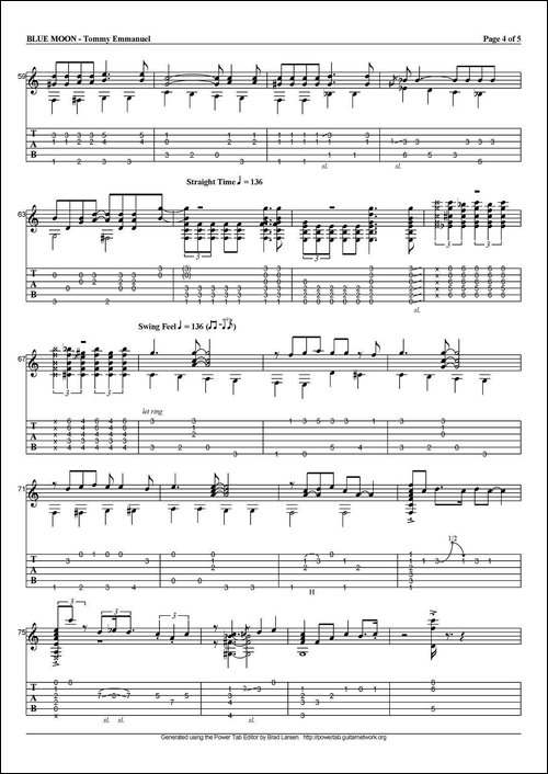 tommy-emmanuel：blue-moon-指弹吉他-吉他谱