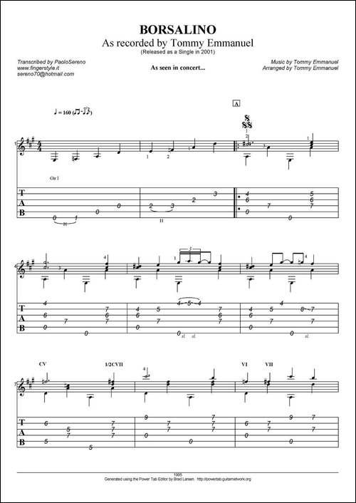 tommy-emmanuel：borsalino-指弹吉他-吉他谱