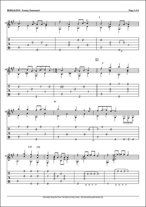 tommy-emmanuel：borsalino-指弹吉他-吉他谱