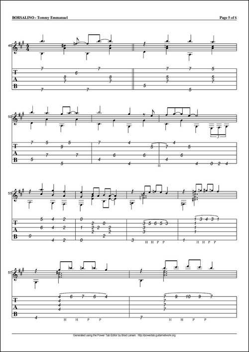 tommy-emmanuel：borsalino-指弹吉他-吉他谱