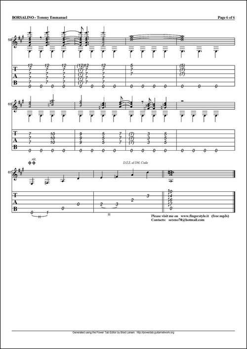 tommy-emmanuel：borsalino-指弹吉他-吉他谱