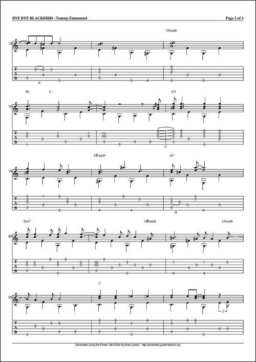 tommy-emmanuel：bye-bye-blackbird-指弹吉他-吉他谱