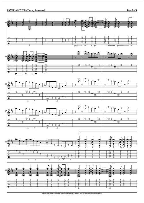 tommy-emmanuel：cantina-senese-指弹吉他-吉他谱