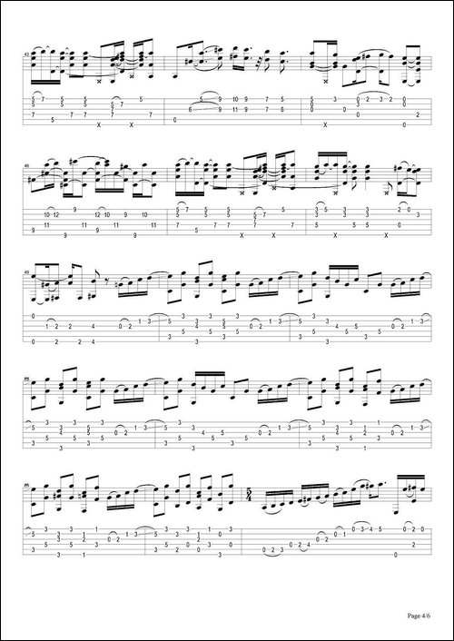tommy-emmanuel：chets-ramble-指弹吉他-吉他谱