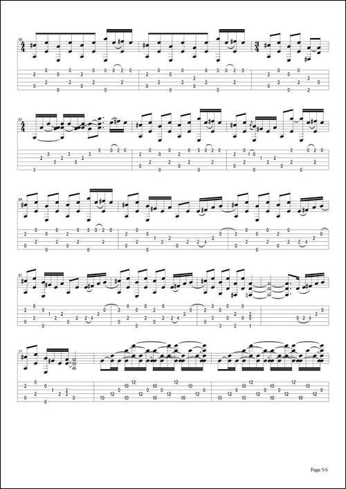 tommy-emmanuel：chets-ramble-指弹吉他-吉他谱