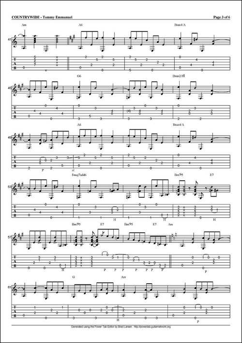 tommy-emmanuel：countrywide-指弹吉他-吉他谱