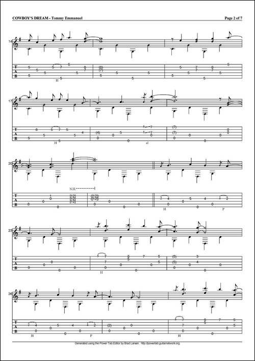 tommy-emmanuel：cowboys-dream-吉他谱