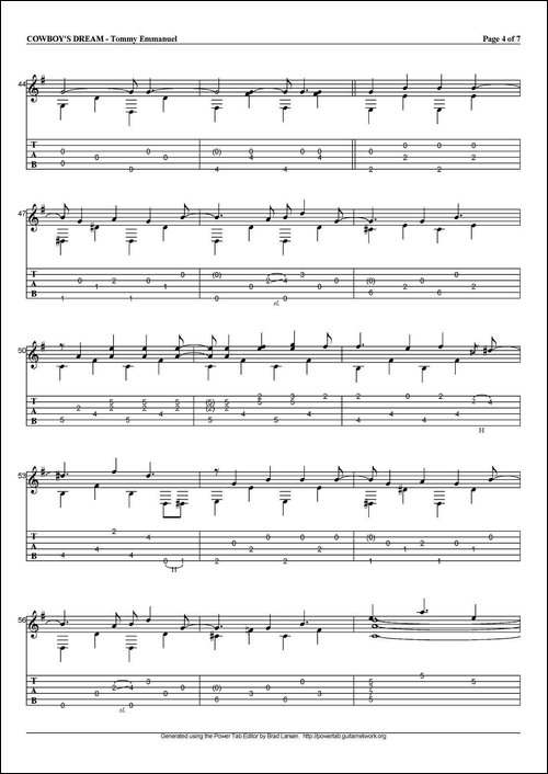 tommy-emmanuel：cowboys-dream-吉他谱